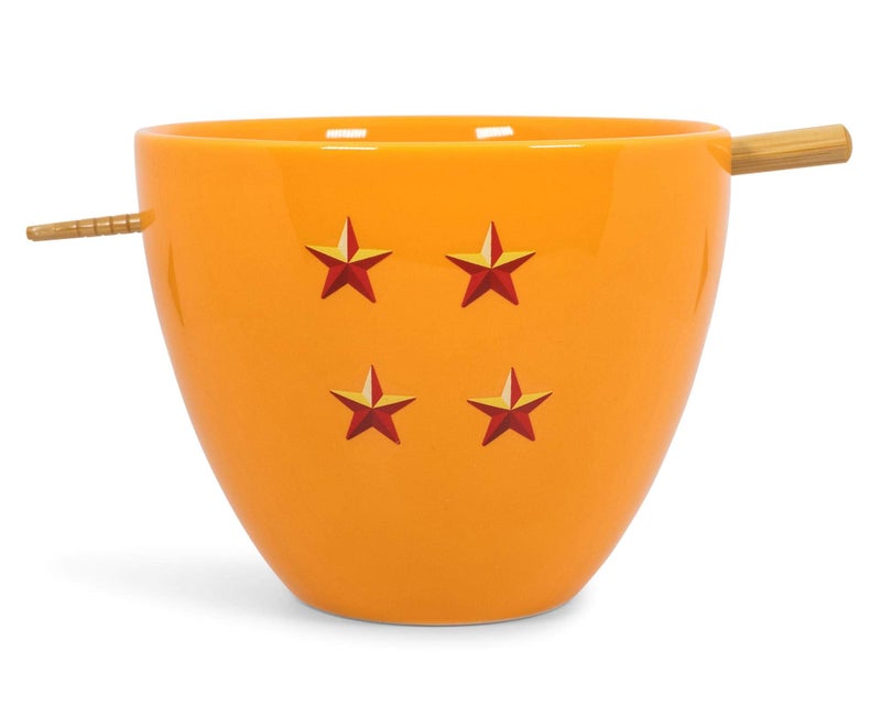 Toynk Dragon Ball Z Ceramic Noodle Bowl & Chopsticks Set, 16 Ounce, Official Goku Themed, Collectible, Dishwasher & Microwave Safe, Scratch Resistant, Stars Pattern, Anime & Manga Fans - Image 2